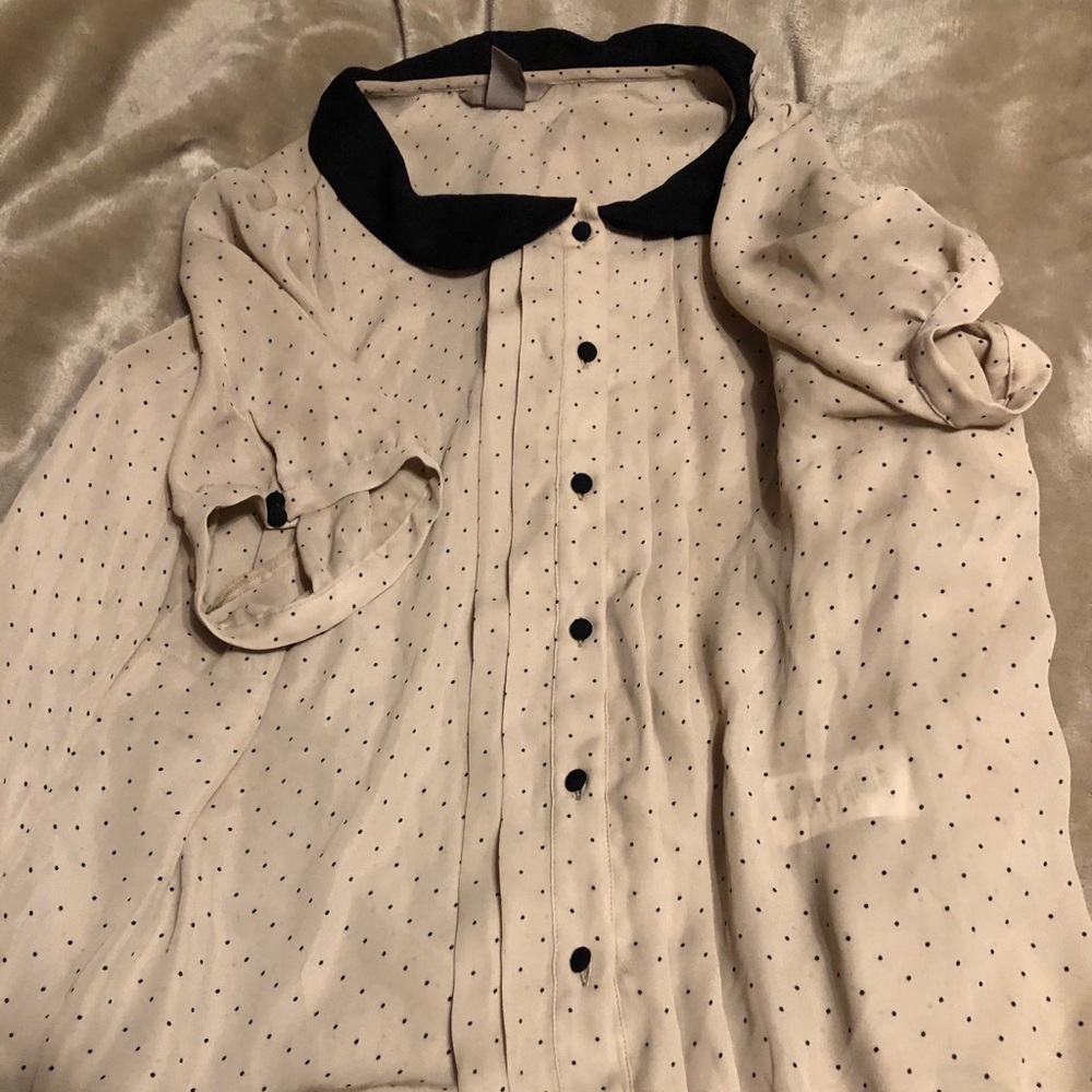 H&M flowy collard blouse